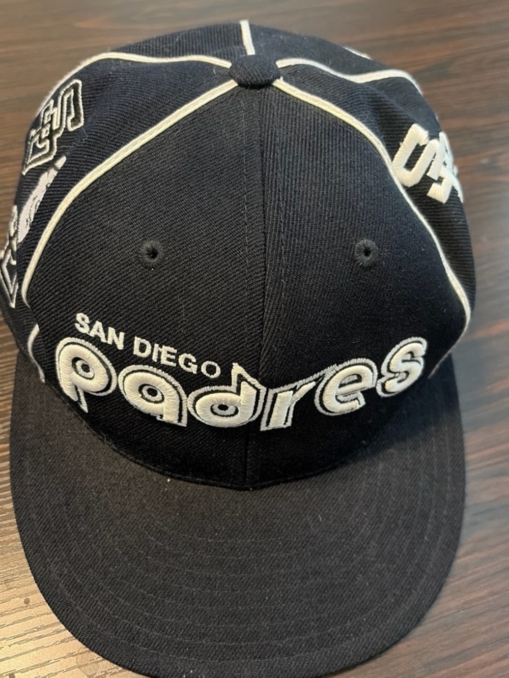 American Needle San Diego Padres Black and White Embroidered Cap